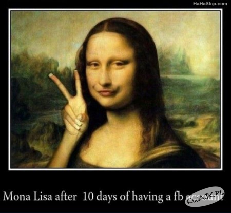Mona Lisa po założeniu konta na FB