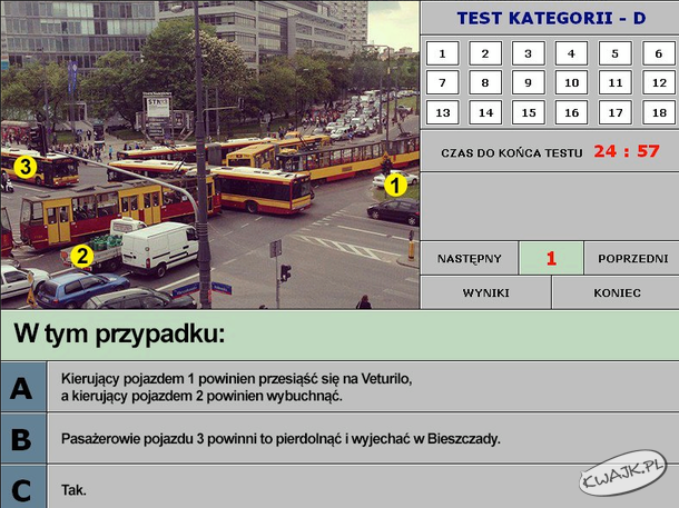 Wybierz prawidłową odpowiedź i przeżyj
