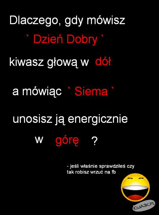 Dzień dobry vs. siema