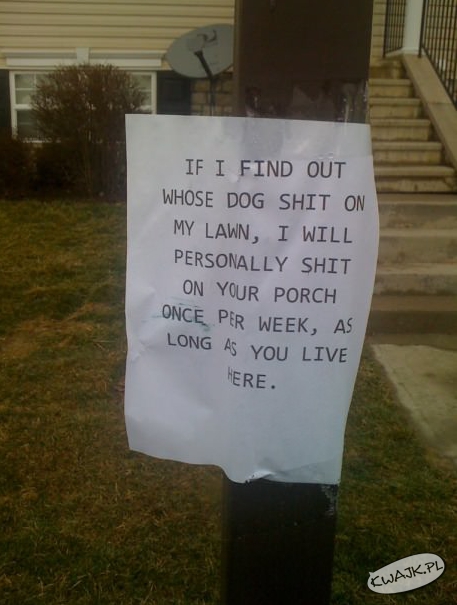 Sąsiedzkie ostrzeżenie
