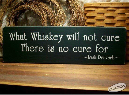 Czego whiskey nie uleczy, na to nie ma lekarstwa