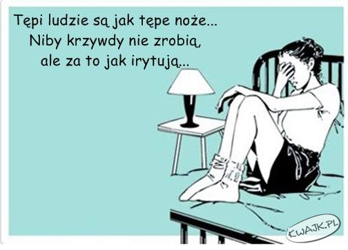 Tępi ludzie irytują