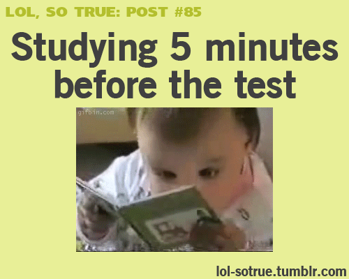 Uczenie się 5 minut przed testem