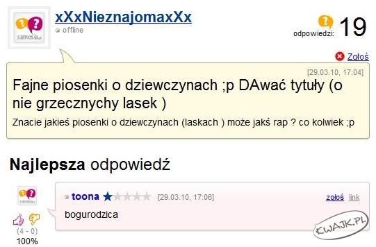 Piosenki o dziewczynach