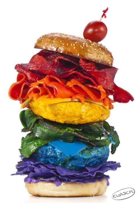 Kolorowy hamburger