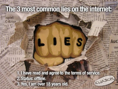 3 największe kłamstwa w Internecie