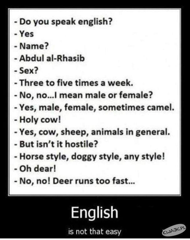 Angielski...nie taki łatwy