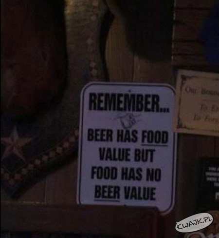 Piwo ma właściwości jedzenia