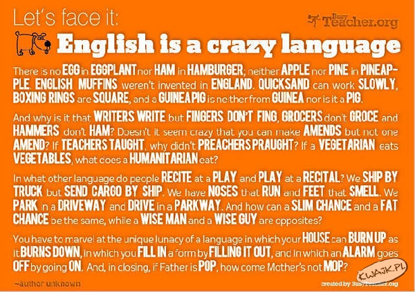 Angielski to dziwny język